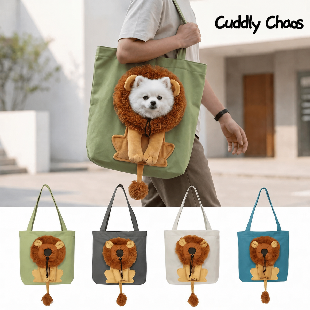 Lion Shaped Cat Carrier Bag